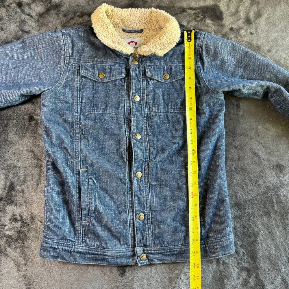 Appaman Kids Blue Corduroy Sherpa Lined Trucker Jacket Size 12‎ Boys Outerwear